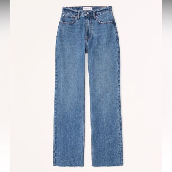 Abercrombie Women’s Curve Love High Rise 90s Relaxed Jean Size 24 00 Medium Wash - Picture 10 of 10